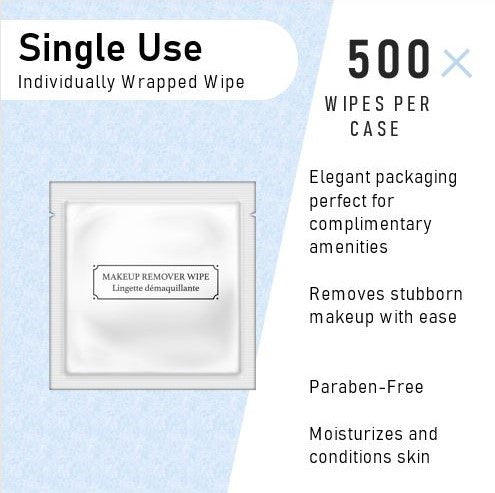 Glam Hotel Makeup Remover Wipes Gentle Paraben-Free Formula