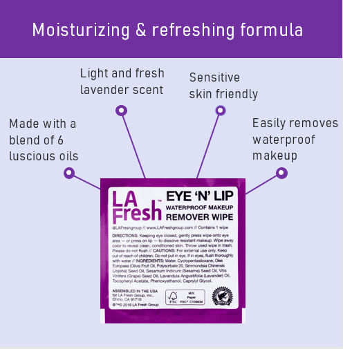 Eyes 'n' Lips Waterproof Makeup Remover Wipes