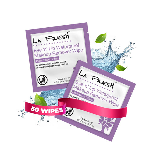 LA Fresh 24/7 Daily Makeup Remover Wipes paraben-free formula single-use packet