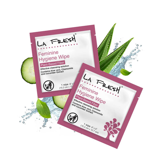 LA Fresh Natural Feminine Hygiene Wipes paraben-free pH-balanced individually wrapped packet 