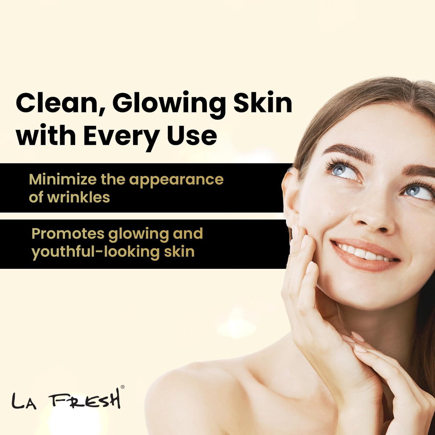 La Fresh Deep Moisturizing Snail Mucin Face Mask packaging with a sample mask on a white background