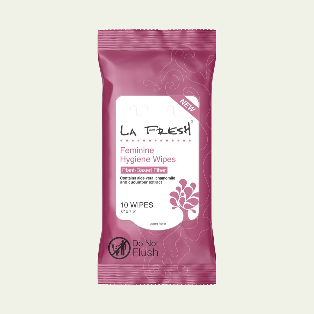 LA Fresh Feminine Hygiene Wipes 10 ct Pouch - 3 PACK