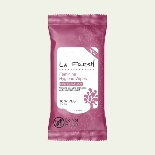 LA Fresh Feminine Hygiene Wipes 10 ct Pouch - 3 PACK