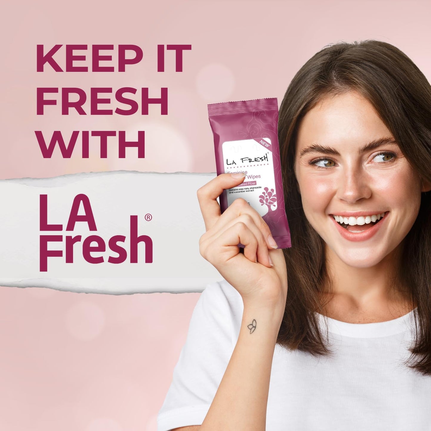 LA Fresh Feminine Hygiene Wipes 10 ct Pouch - 3 PACK