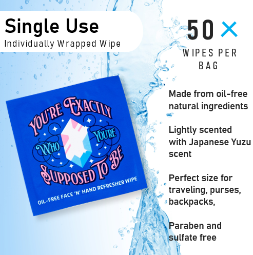 Oil-Free Face 'N' Hand Refresher Wipe Made with Japanese Yuzu