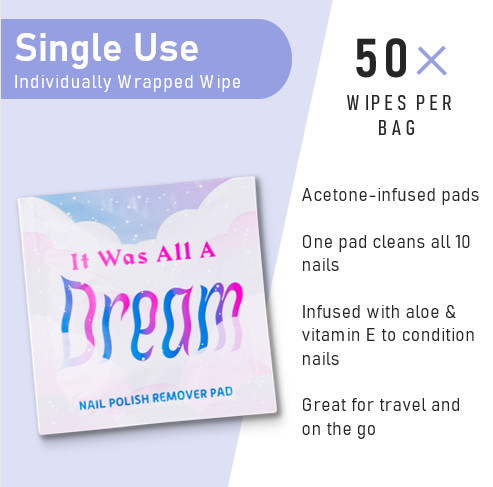 Nail Polish Remover Pad Lavender Essential Oil Pre-Soaked Pads