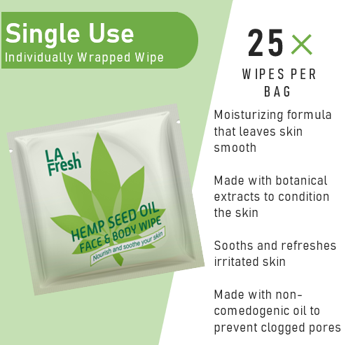 Hemp Seed Oil Body & Face Wipes