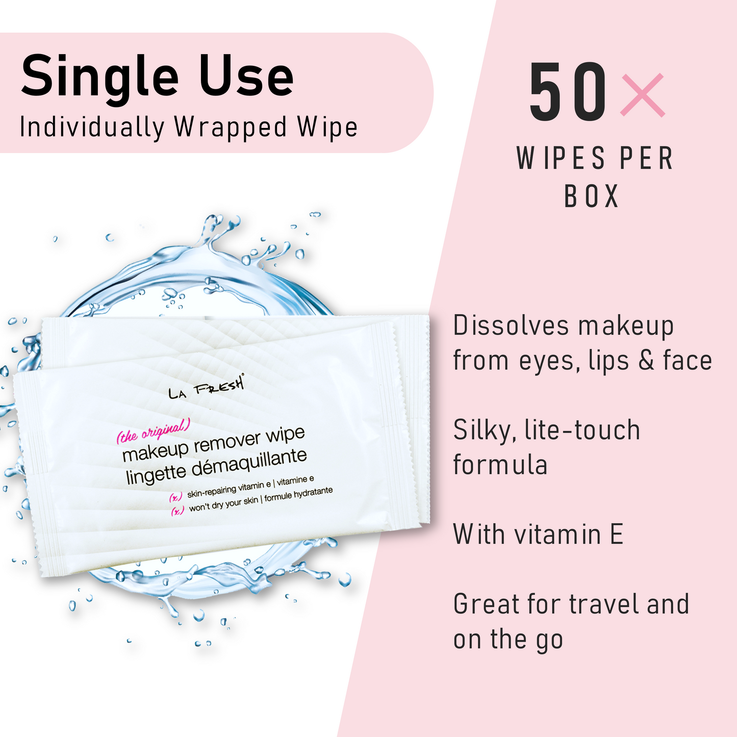 LA Fresh Makeup Remover Wipes - Resort & Hotel Favorite!