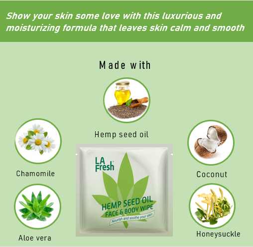 Hemp Seed Oil Body & Face Wipes