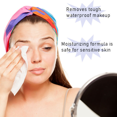 your beauty is dangerous eye n lip waterproof makeup remover wipe with moisturizing formula that leaves skin smooth